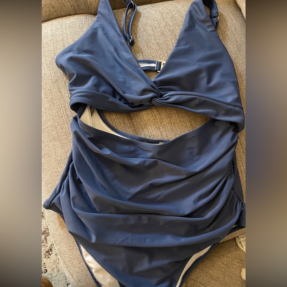COPY - Pink Blush Maternity One Piece Swim - Picture 5 of 5